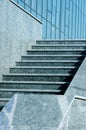 Steps, granite stone stairs. Architectural details, exterior. Contemporary