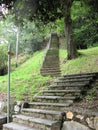 Steps on a hiking trail at Morcote, Switzerland Royalty Free Stock Photo