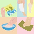 Steps how to apply foot mask.