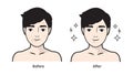 Steps how to facial care.Vector illustration