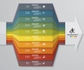 10 steps Infographics element chart for presentation. EPS 10. Arrow template for business presentation.