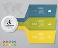 3 steps Infographics element chart for presentation. EPS 10. Royalty Free Stock Photo