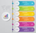 6 steps infographics element chart for presentation. EPS 10. Royalty Free Stock Photo