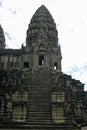 Steps inside Angkor Wat, Siem Reap Royalty Free Stock Photo