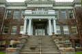 Steps Lead to the Front Entrance of the Crook County Courthouse in Prineville, Oregon, USA Royalty Free Stock Photo