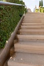 The steps leading to the Bahai Shrine in the Bahai Garden, located on Mount Carmel in the city of Haifa, in northern Israel