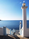 Steps leading to a blue sea