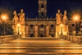 City hall in Rome by night Royalty Free Stock Photo