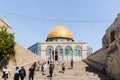 Steps leading to the Dome of the Rock building on the Temple Mount in the Old City in Jerusalem, Israel Royalty Free Stock Photo