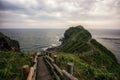 Steps leading to end of Cape Kamui