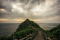 Steps leading to end of Cape Kamui