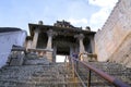 Steps leading to the entrance of the Gomateshwara temple, Vindhyagiri Hill, Shravanbelgola, Karnataka.