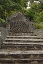 Steps leading to Jejuri temple of Lord Khandoba, Pune District, Maharashtra, India Royalty Free Stock Photo