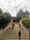 steps leading to the traditional gate in Wuhan city hubei province china