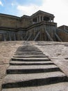 Steps leading up to the Jain temple of Sravanabelagola in India