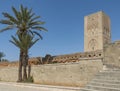 steps leading up to a minuet with palm trees Royalty Free Stock Photo