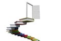 Steps made out of books with open door Royalty Free Stock Photo