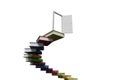 Steps made out of books with open door Royalty Free Stock Photo