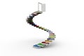 Steps made out of books with open door Royalty Free Stock Photo