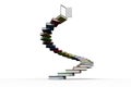 Steps made out of books with open door Royalty Free Stock Photo