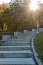 Steps in the park Royalty Free Stock Photo
