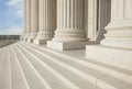 Steps and pillars of the Supreme Court building in Washington DC Royalty Free Stock Photo
