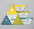 3 steps pyramid with free space for text on each level. infographics, presentations or advertising. Royalty Free Stock Photo