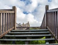 The steps and rails to Gortmore viewpoint, Northern Ireland Royalty Free Stock Photo