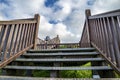 The steps and rails to Gortmore viewpoint, Northern Ireland Royalty Free Stock Photo