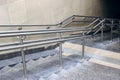 Steps and ramp in the underpass closeup Royalty Free Stock Photo