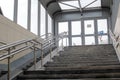 Steps and ramp in the underpass closeup Royalty Free Stock Photo