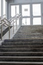 Steps and ramp in the underpass closeup Royalty Free Stock Photo