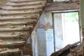Destroyed stairs and light entrance