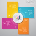 4 steps simple&editable process chart infographics element. EPS 10. Royalty Free Stock Photo