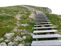 Steps on steep mountainside