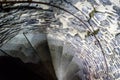 Steps in a stone staircase in Gravensteen castle in Ghent, Belgium Royalty Free Stock Photo