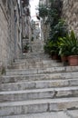 Steps in Street in Dubrovnic in Croatia Europe Royalty Free Stock Photo