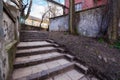 steps on the street of old town Royalty Free Stock Photo