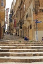 Steps and street in Valletta, Malta