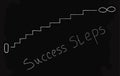 Steps Success written on black