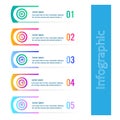 6 steps table of infographic contents template Royalty Free Stock Photo