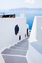 Steps in Thira, Santorini, Greece Royalty Free Stock Photo