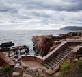 Steps At Thunder Hole Royalty Free Stock Photo