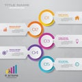 5 steps timeline infographic element. EPS 10.