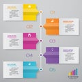 5 steps Timeline infographic element. 5 steps infographic, vector banner can be used for workflow layout, diagram,presentation.