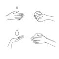 Steps To Hand Washing For Prevent Illness And Hygiene, Keep Your Healthy Royalty Free Stock Photo