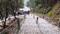 Steps to Kawah Putih or White Crater in Ciwidey, Bandung, West Java, Indonesia