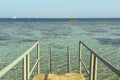 steps to the red sea, hotel beach in Hurghada, Egypt Royalty Free Stock Photo