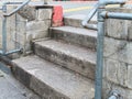 Steps to the street level Royalty Free Stock Photo