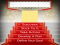 Steps To Success , Red carpet 3d silver Royalty Free Stock Photo